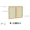 Ghent 2 Door Enclosed Fabric Bulletin Board, Oak Wood Frame, 3'H x 4'W, Red PW23648F-98 - alternate 2