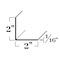 Brunner Aluminum Angle 2" x 2" x 1/16", 6063-T5 (A232), 6 Foot Satin Anodized A232 S6 - alternate 2