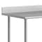 Flash Furniture Reese 30in. x 48in. Work Table, SS Top Shelf, 4in. Backsplash, Adjustable Undershelf, 4 Casters NH-WT-3048-GG-B4-CAS-GG - alternate 3