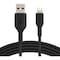Belkin BoostCharge Lightning to USB-A Cable (1 meter / 3.3 foot, Black) CAA001BT1MBK - alternate 1
