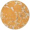 Homeroots 8' Orange Brown And Ivory Round Striped Washable Indoor Outdoor Area Rug 600914 - alternate 4