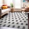 World Rug Gallery Scandinavian Arrow Shag Area Rug 5 ft x 7 ft Anthracite WR126ANTHRACITE5X7 - alternate 1