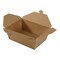 Empress #4 Kraft Folded Takeout Box 7.75 in x 5.5 in x 3.5 in, 160PK EMPFDBX4-K - alternate 2