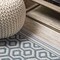 Jonathan Y Marvao Diamond Trellis Teal/Gray 2 ft. x 8 ft. Indoor/Outdoor Runner Rug SMB111A-28 - alternate 3