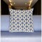 Homeroots 18" Beige and Blue Geometric Cotton Throw Pillow 529307 - alternate 1