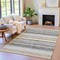 Homeroots 8' X 10' Black And Silver Striped Washable Indoor Outdoor Area Rug 632200 - alternate 3