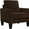 Homeroots 32" Dark Brown and Black Upholstered Arm Chair 526460 - alternate 2