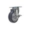 Vestil Dark Gray Swivel With Brake Thermoplastic Poly Rubber Caster 4 x 1 1/4 CST-B28-4X1TPR-SWB - alternate 1