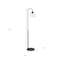 Homeroots 62" Black Arched Floor Lamp With Clear Transparent Glass Globe Shade 523586 - alternate 3