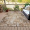 Homeroots 3' X 5' Brown And Ivory Geometric Washable Indoor Outdoor Area Rug 631993 - alternate 3