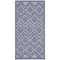 Homeroots 2' X 4' Denim Blue And Ivory Geometric Indoor Outdoor Area Rug 573839 - alternate 4