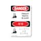 Signmission OSHA Danger Sign, 24" Height, Aluminum, Forklift Traffic Be Alert Bilingual, 1824-VK-1265 OS-DS-A-1824-VK-1265 - alternate 1