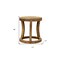 Homeroots 18" Brown And Brown Wood Distressed Solid Wood Round End Table 555415 - alternate 4