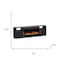 Homeroots 70in Black Wood Fireplace Entertainment Center With Fireplace 723799 - alternate 2