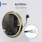 Fab Glass And Mirror Circle LED Mirror for Bathroom, Anti-Fog & Dimmable Touch Switch, 32inches, Gold, Tempered HC32RD-FG - alternate 4