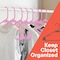 Campior Pink Plastic Hangers, Heavy-Duty Plastic Hangers Slim and Space-Saving Hangers, 5PK CMPPLH5PK - alternate 2