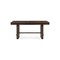 Homeroots 84" Dark Brown Wood Self-Storing Leaf Trestle Base Extension Dining Table 544748 - alternate 2