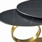Homeroots 32" Black And Gold Ceramic Tile And Metal Round Distressed Abstract Coffee Table 554302 - alternate 2