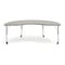 Flash Furniture Commercial Adjustable Height Kidney Activity Table with Locking Casters-LTGY XU-A4872-KIDNY-LTGRY-T-P-CAS-GG - alternate 2