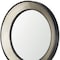 Homeroots 22" Champagne And Dark Brown Metal And Solid Wood Round Accent Mirror 607266 - alternate 2
