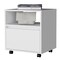 Homeroots 21" White Wood One Drawer Nightstand with Integrated Tech 518167 - alternate 3