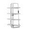 Homeroots 69" Light Gray Stainless Steel Four Tier Etagere Bookcase 544731 - alternate 2