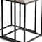 Homeroots Set of Two Clear and Black Glass and Metal Square Frame Nested Tables 632687 - alternate 3