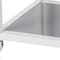 Homeroots Gray and White Metal And Glass Rolling Bar Cart With Wine Storage 402545 - alternate 2