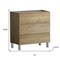 Homeroots 32" Oak Wood Freestanding Bathroom Vanity With White Sink And Three Drawers 624148 - alternate 2
