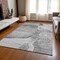 Homeroots 5' X 8' Gray Silver And Charcoal Floral Washable Indoor Outdoor Area Rug 582249 - alternate 3