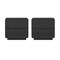 Manhattan Comfort Chrystie 26in Nightstand in Black (2-Drawer) - Set of 2 2-NS016-BK - alternate 3