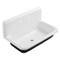 Kingston Brass 36" Cast Iron Single Bowl Wall Mount Utility Sink with Drain, White/Polished Chrome KGCLWS3620191 - alternate 1