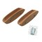 Homeroots Set of Two Brown Wood Oval Drawer Pull Knobs, 2PK 476586 - alternate 2