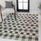 Jonathan Y Darcy Traditional Geometric Bold Gingham Black/Cream 3 ft. x 5 ft. Indoor/Outdoor Area Rug TSN201A-3 - alternate 3