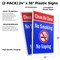 Signmission Clean Air Zone No Smoking No Vaping, Plastic Signs Only 24 Inch x 36 Inch, Corrugated Plastic, 2PK CSB-2436-2PACK-CleanAirZoneNoSmokingNoVa - alternate 2