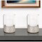 Homeroots Set of Two Clear and Silver Glass Geometric Tabletop Pillar Candle Holders, 2PK 516443 - alternate 2