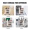 Vevor 3-Tier Rolling Book Cart Single Sided L-Shaped Shelves Book Truck in White HXTC-3LD-4112 - alternate 2