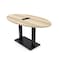 Skutchi Designs Oval Conference Table With Power, 36 in W, 60 in L, Brown HAR-OVL-36X60-DOU.BK-K525-EBLK - alternate 1