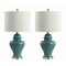 Jonathan Y Qin 22" Ceramic/Iron Classic Cottage LED Table Lamp, Jade Green, 2PK JYL6602A-SET2 - alternate 5