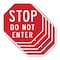 Signmission Stop Do Not Enter, 10 inch X 10 inch, Aluminum Metal Signs, 5PK OC-A-5Pack-10-11 - alternate 1