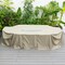 Leisuremod Chelsea Rectangular Outdoor Rain Cover for 87in Patio Dining Table and Chairs Set, Brown CC87RC - alternate 3