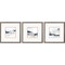 Homeroots Set Of Three Shoreline Blues III Framed Art Silver Picture Frame Wall Art, 3PK 416425 - alternate 1