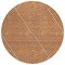 Homeroots 8' Terra Cotta And Ivory Round Geometric Washable Indoor Outdoor Area Rug 612156 - alternate 2