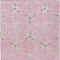 Homeroots 5' X 8' Pink And Ivory Geometric Washable Indoor Outdoor Area Rug 612888 - alternate 3
