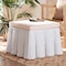Bali & Pari Palm Bohemian White Scallop Rattan Ottoman 255-14100-ZORO - alternate 4
