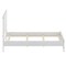 Homeroots White Shiplap Texture Distressed Solid Wood Queen Bed Frame 490280 - alternate 1