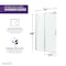 Anzzi 50 to 54in x 76 in. H Sliding Frameless Shower Door in Chrome , Tsunami Guard Tempered Clear Glass SD-FRLS05703CH - alternate 2