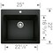 Blanco Liven SILGRANIT 25in Single Bowl Dual Mount Laundry Sink - Coal Black 442924 - alternate 2
