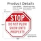 Signmission Stop Do Not Plow Snow onto Property, 10 inch X 10 inch, Plastic Sign, 2PK OC-P-2PACK-10-193 - alternate 4