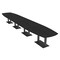 Skutchi Designs Arc Boat Conference Table, 45 in W, 264 in L, Black HAR-ABOT-48x264-DOU.BK-U999ST19 - alternate 1